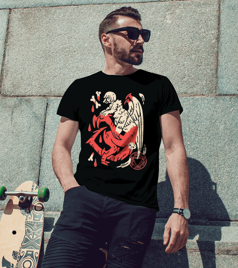 Falin Touden Dungeon Meshi Delicious In Dungeon Forbidden Magic Winged Creature With Skull And Bones T-Shirt