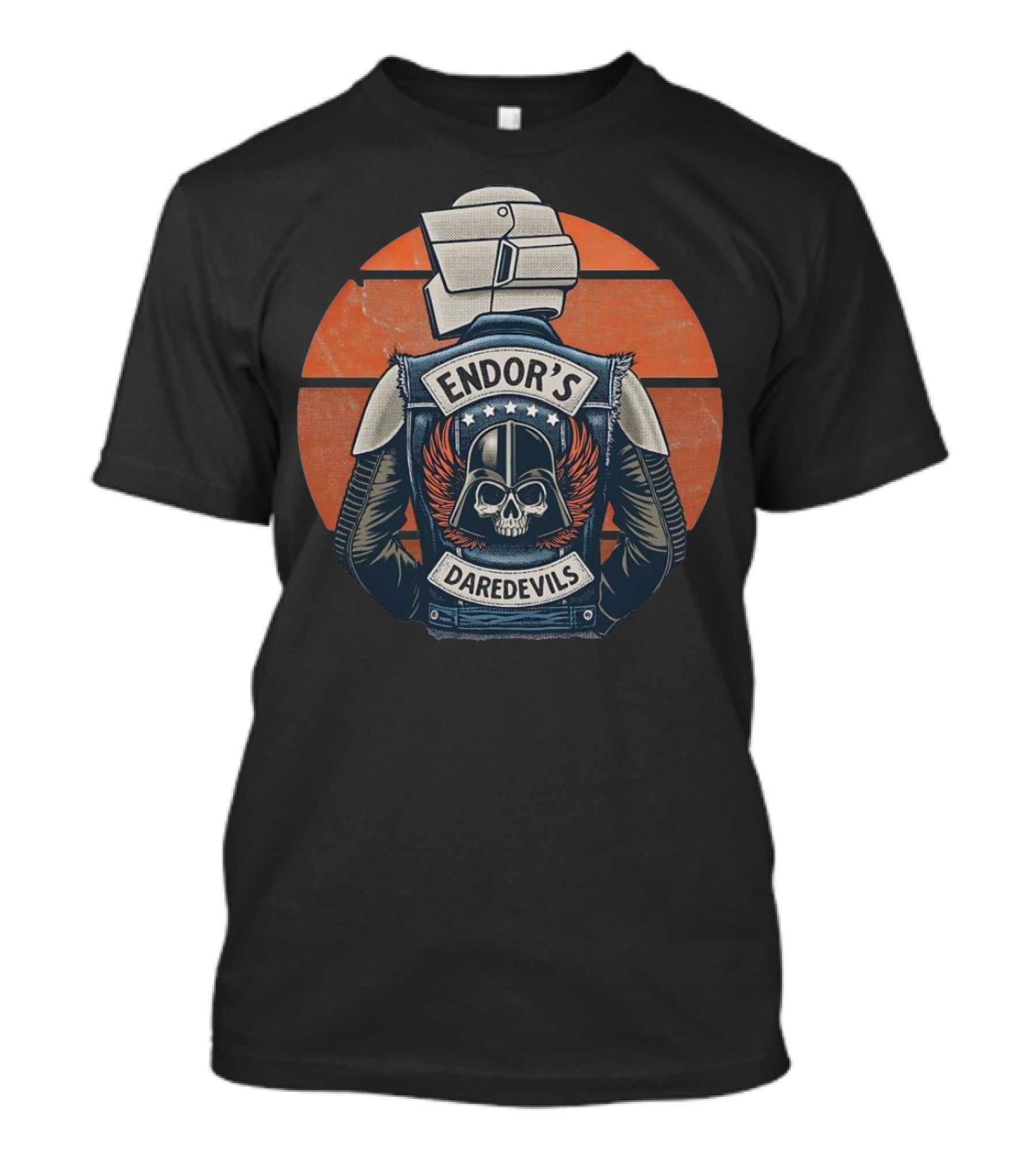 Imperial Biker Scout Club Endor’s Daredevils Vintage Skull Jacket T-Shirt