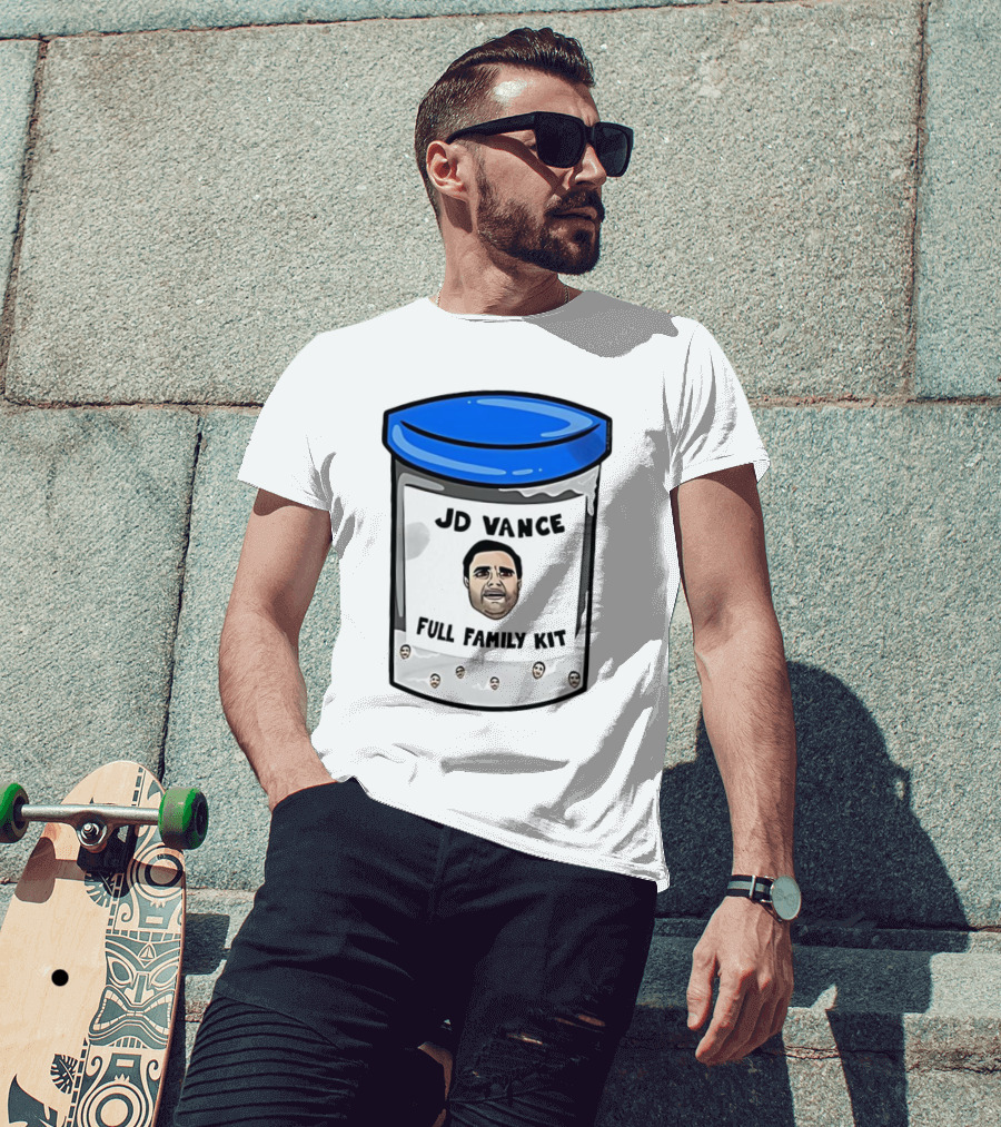 JD Vance Full Family Kit Face Jar Black Blue Lid T-Shirt