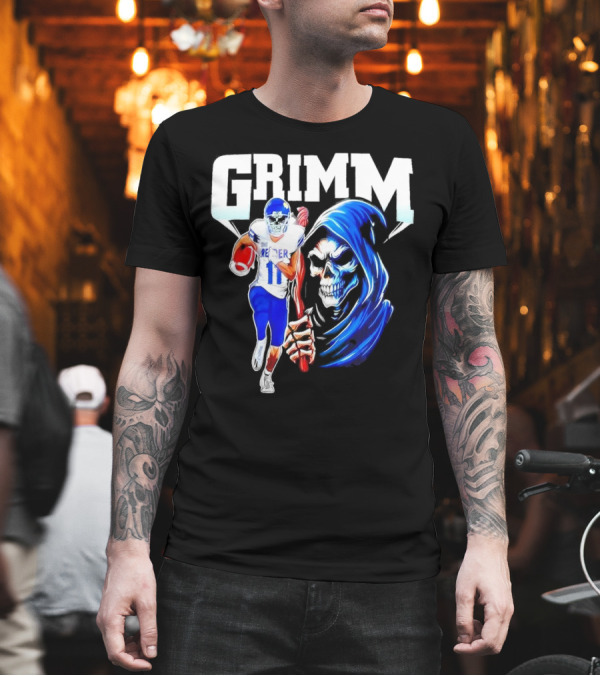 Grimm Reaper Kansas Jayhawks Football 11 Luke Grimm T-Shirt Grimm Reaper Kansas Jayhawks Football 11 Luke Grimm T-Shirt