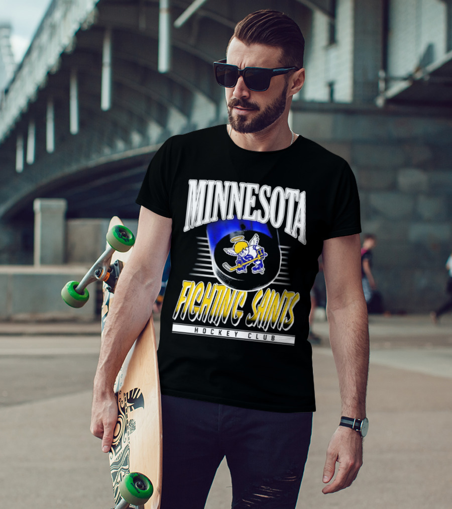 Minnesota Fighting Saints Hockey Club Winged Angel T-Shirt