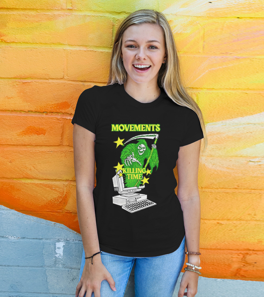 Movements Killing Time Reaper With Computer T-Shirt