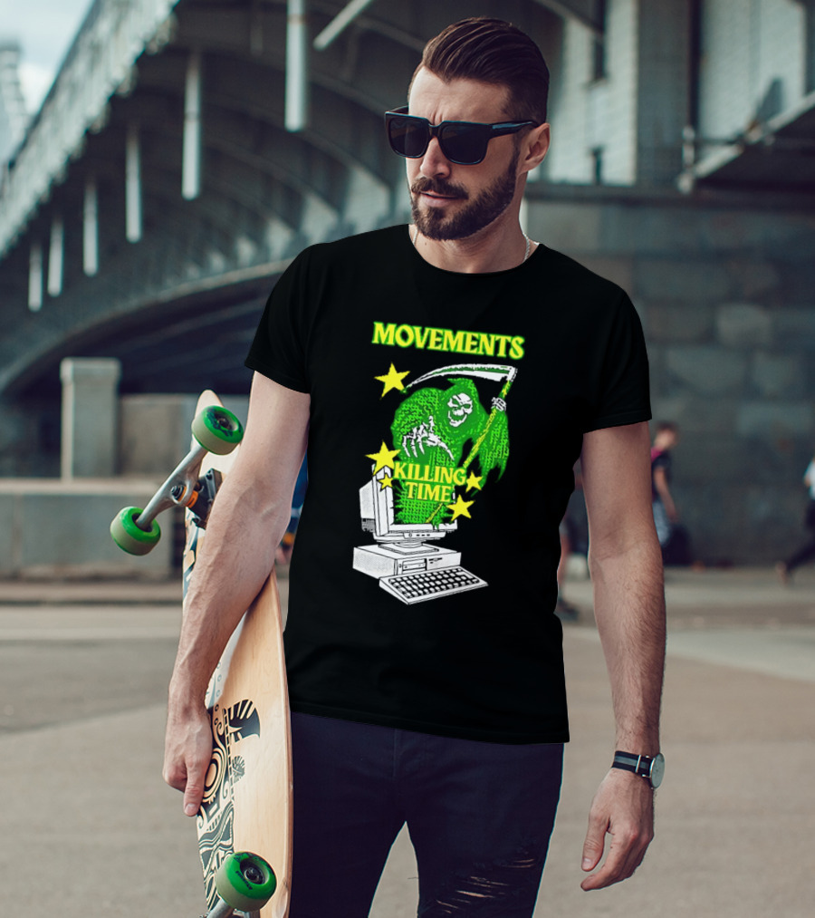 Movements Killing Time Reaper With Computer T-Shirt