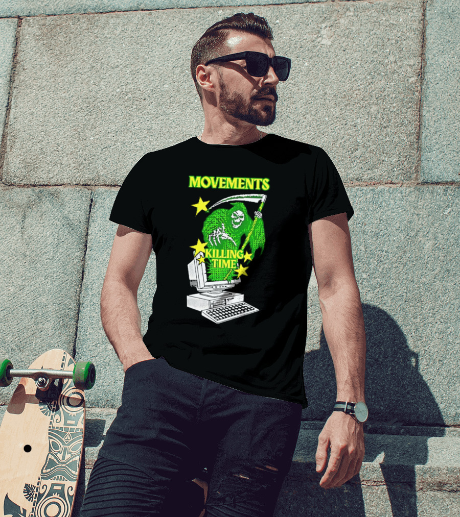 Movements Killing Time Reaper With Computer T-Shirt