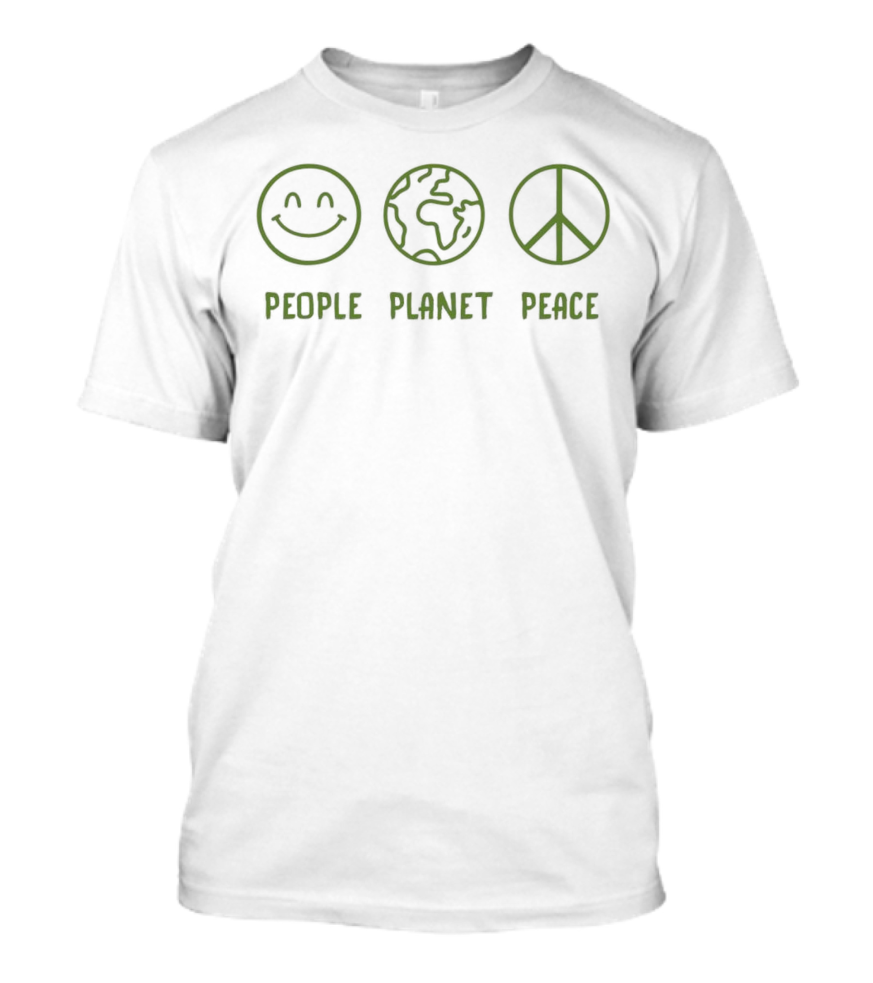 People Planet Peace Smiley Earth Peace Sign Collection T-Shirt