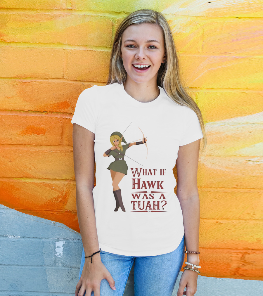 What If Hawk Was A Tuah? Zelda Archer In Green Tunic T-Shirt
