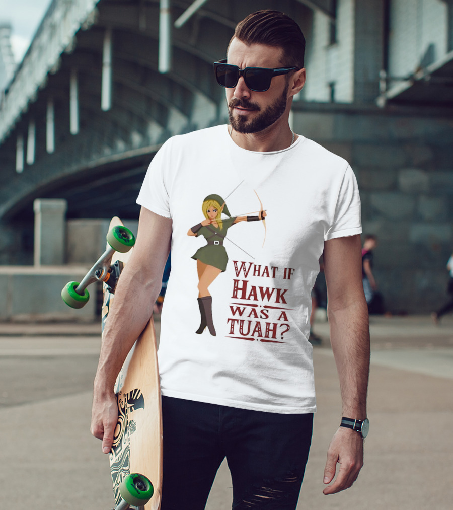 What If Hawk Was A Tuah? Zelda Archer In Green Tunic T-Shirt