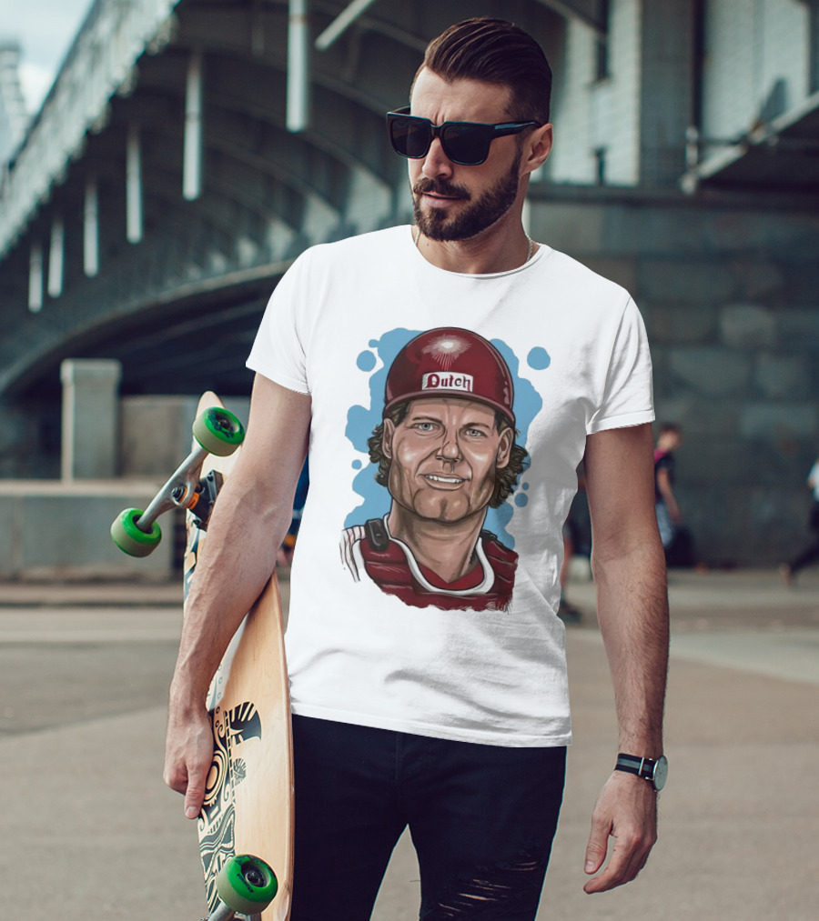 Darren Daulton Philadelphia Phillies Dutch Cartoon T-Shirt