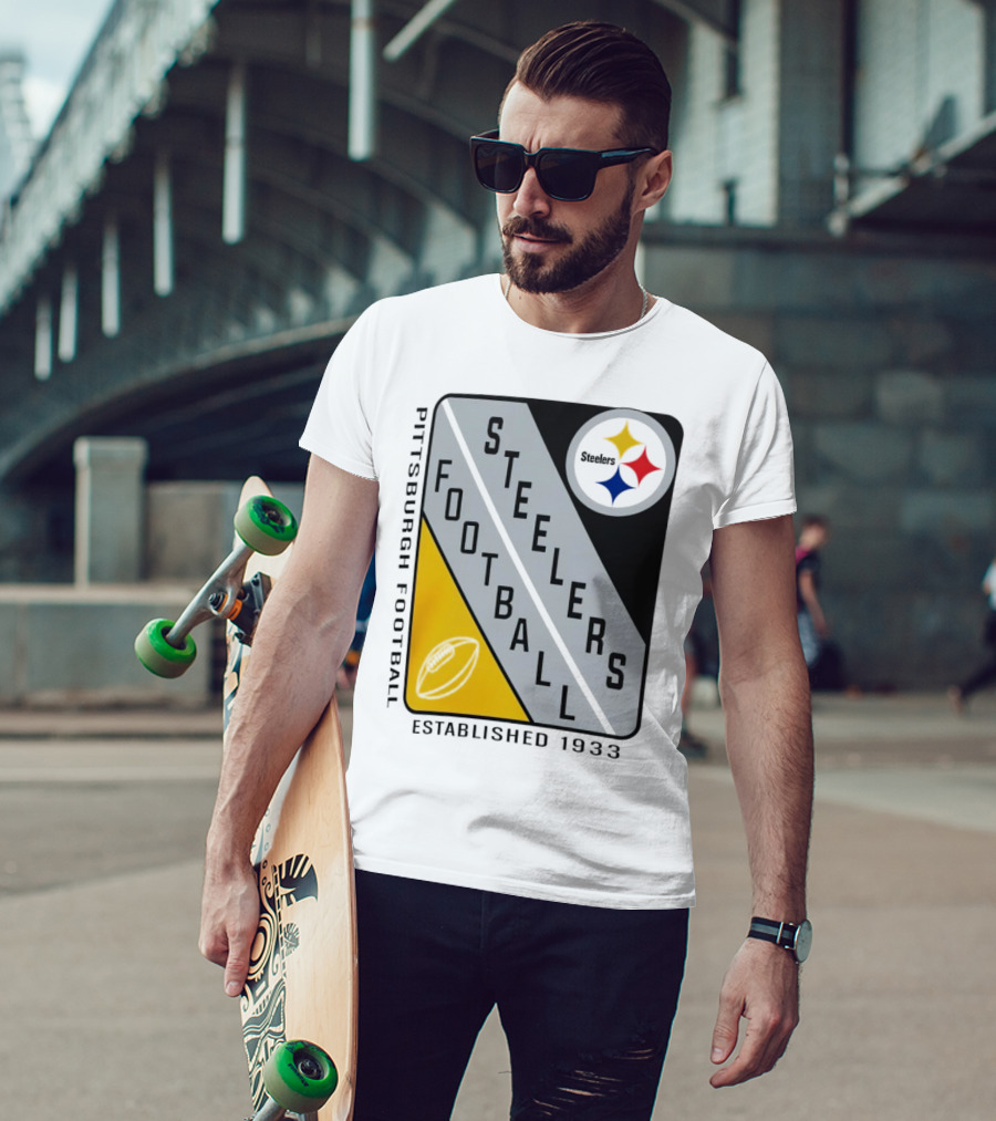 Pittsburgh Steelers Football Established 1933 Shield T-Shirt
