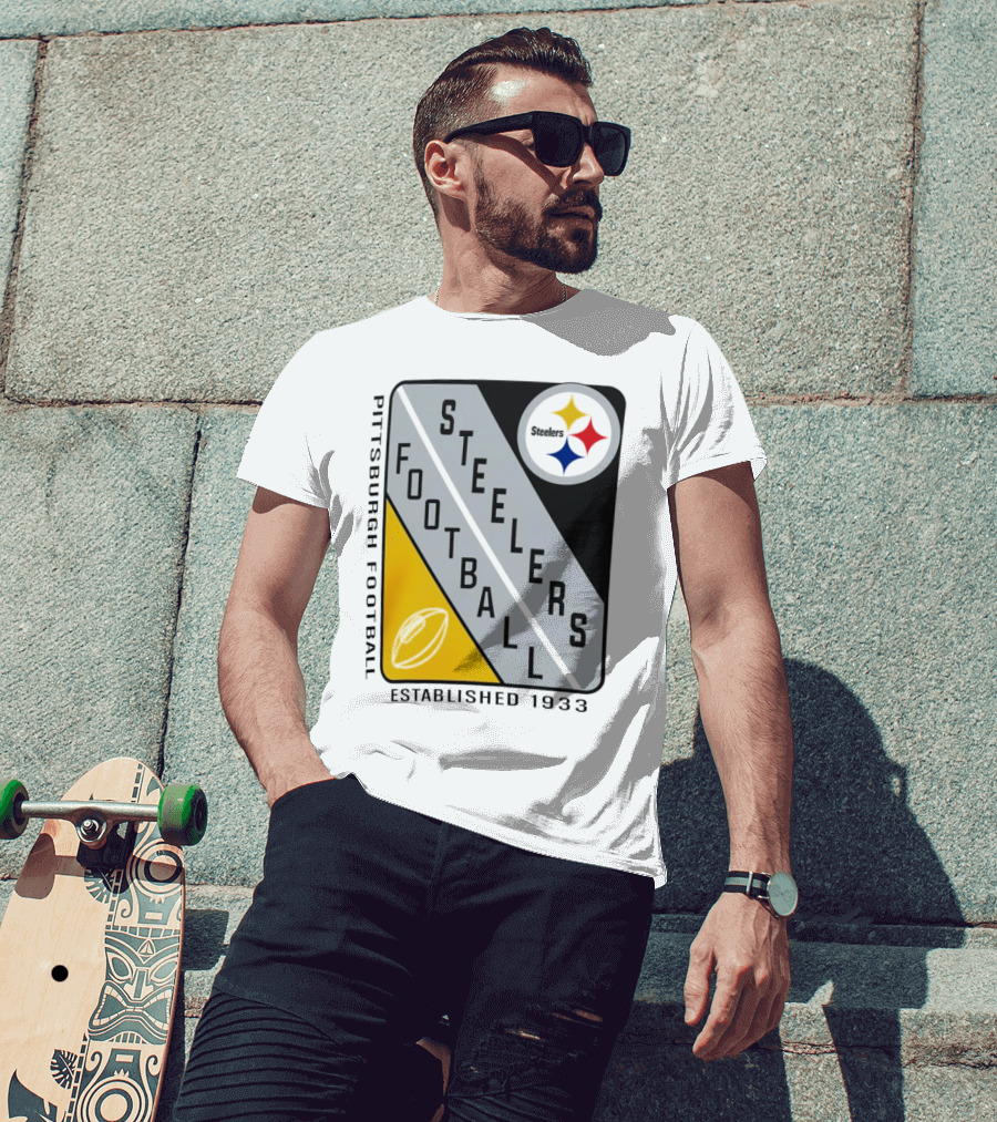 Pittsburgh Steelers Football Established 1933 Shield T-Shirt
