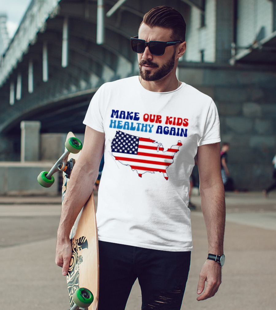 Make Our Kids Healthy Again United States Map T-Shirt