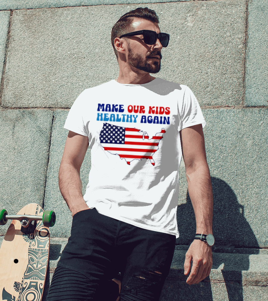 Make Our Kids Healthy Again United States Map T-Shirt