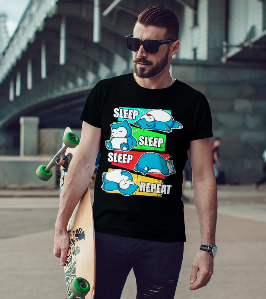 Sleep Sleep Sleep Repeat Snorlax Pokémon Life T-Shirt