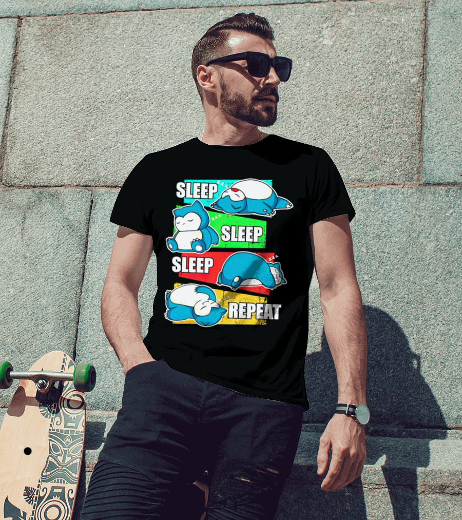 Sleep Sleep Sleep Repeat Snorlax Pokémon Life T-Shirt