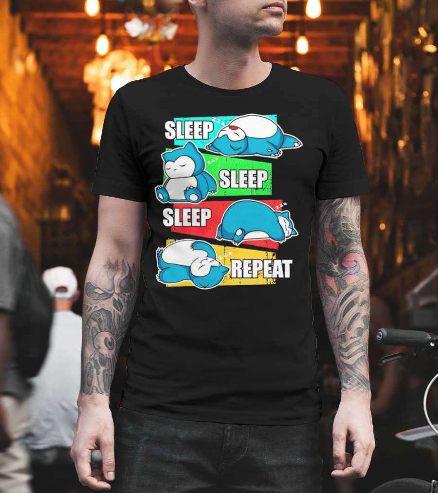 Sleep Sleep Sleep Repeat Snorlax Pokémon Life T-Shirt
