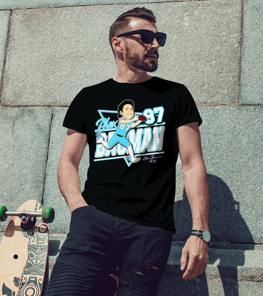 Tulane Green Wave Alex Bauman 87 Cartoon Football Character T-Shirt