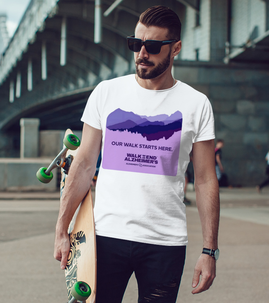 Our Walk Starts Here Walk To End Alzheimer’s Alzheimer's Association T-Shirt