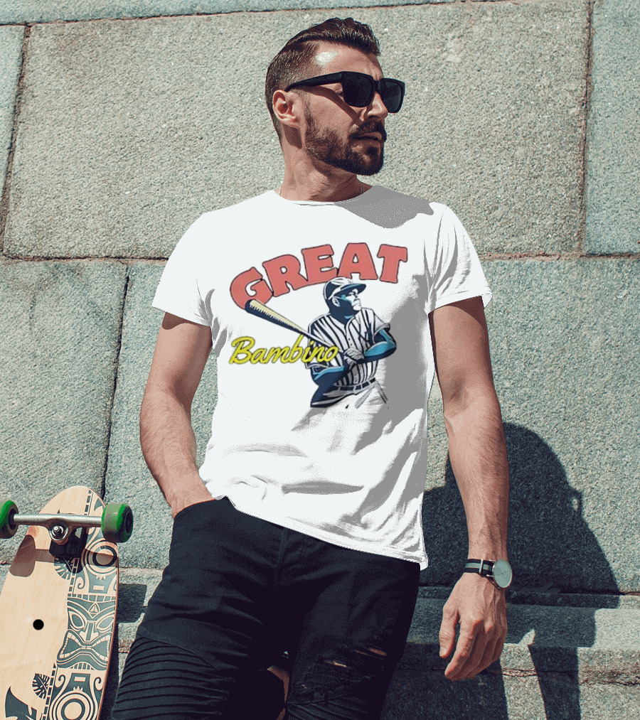 Great Bambino Baseball Legend Iconic Cotton Crew T-Shirt