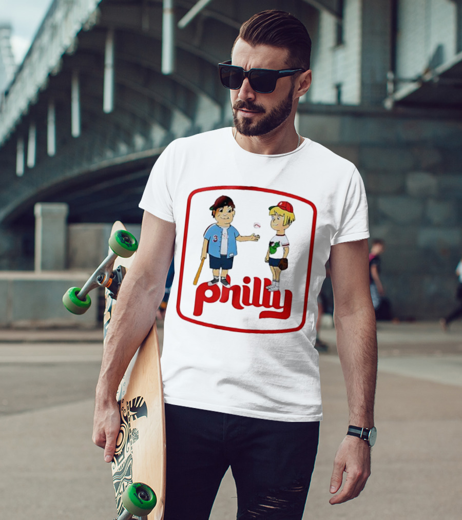 Philadelphia Phillies Phil And Phillis Philly Baseball Cartoon T-Shirt