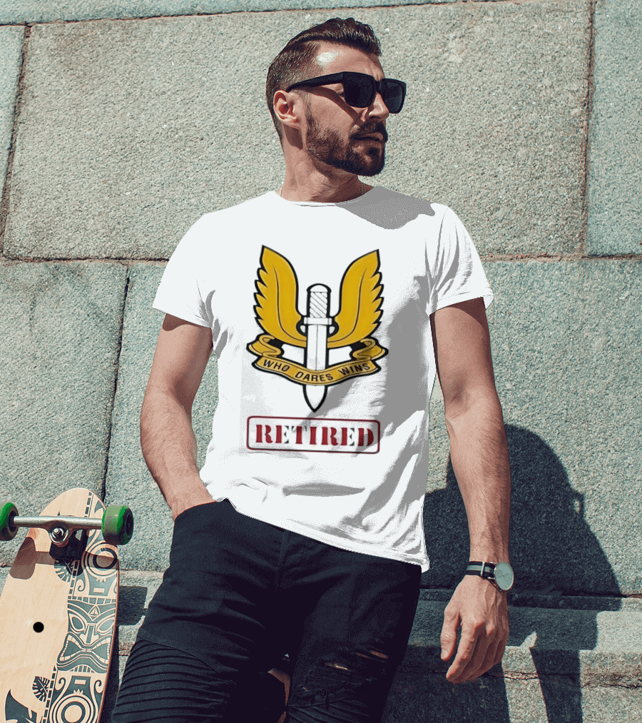 Who Dares Wins Retired SAS Regiment Badge T-Shirt