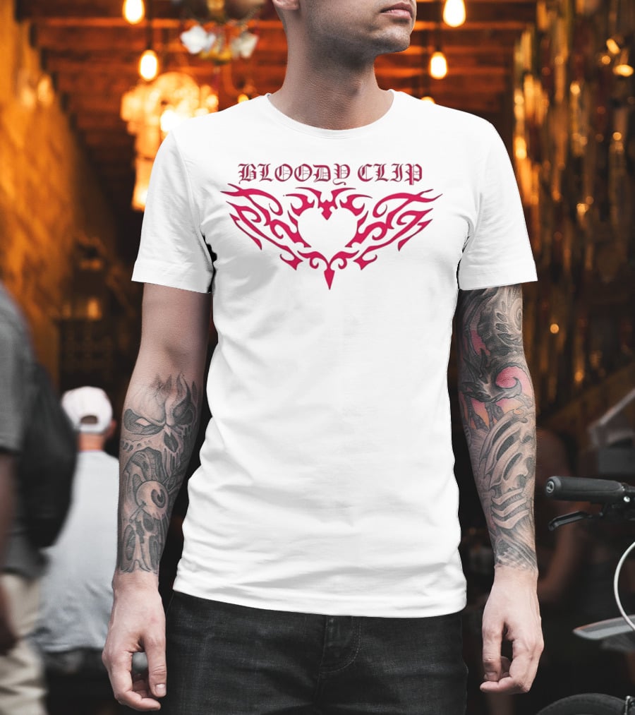 BLOODY CLIP Tribal Heart T-Shirt