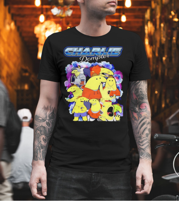 Charlie Dompler Colorful Cartoon Characters T-Shirt Charlie Dompler Colorful Cartoon Characters T-Shirt