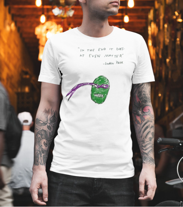 Linkin Park In The End It Does Nt Even Matter Green Mask Purple Band T-Shirt Linkin Park In The End It Does Nt Even Matter Green Mask Purple Band T-Shirt