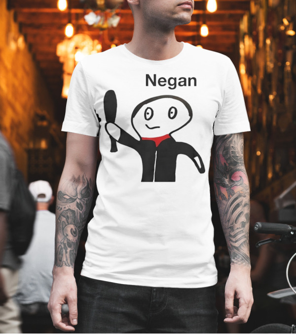 Negan Character with Bat from The Walking Dead T-Shirt Negan Character with Bat from The Walking Dead T-Shirt
