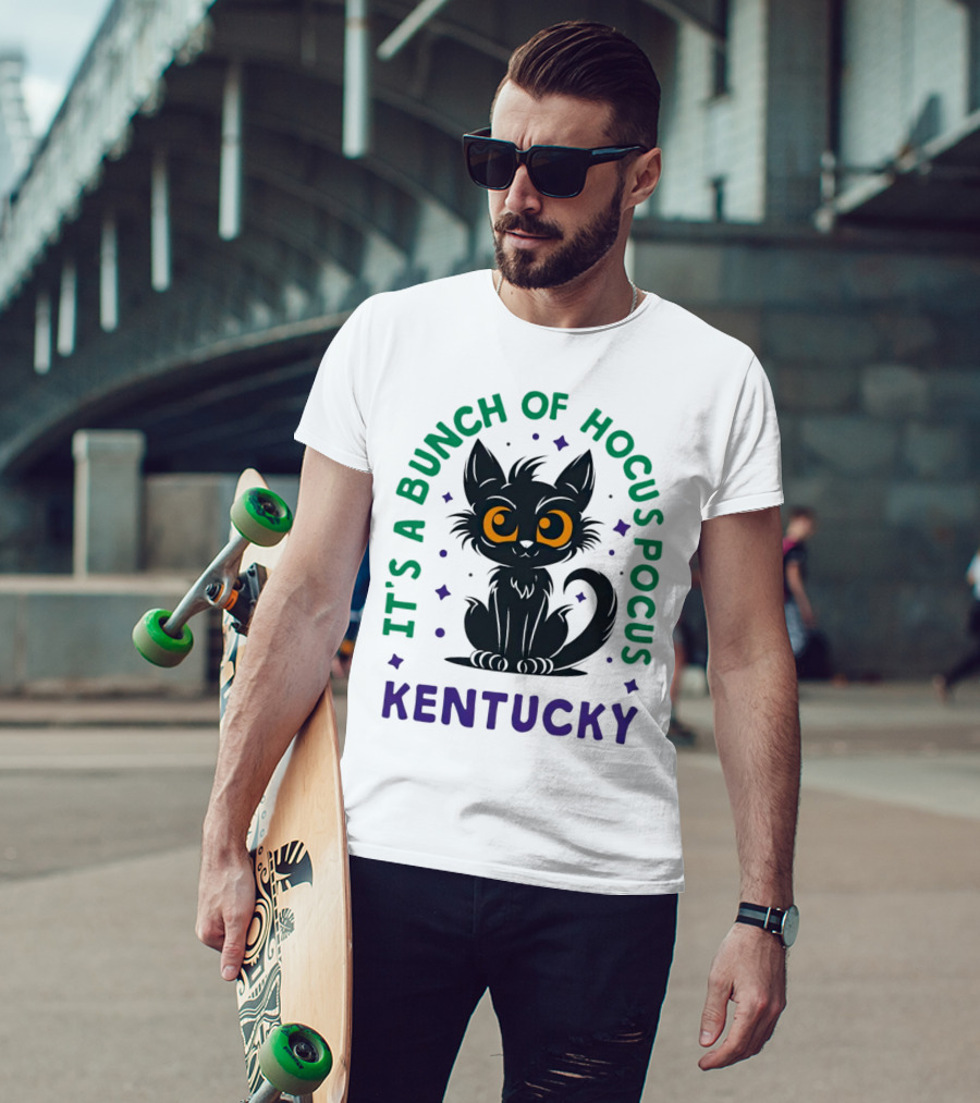 It's A Bunch Of Hocus Pocus Kentucky Black Cat T-Shirt