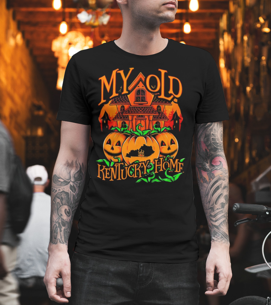 My Old Kentucky Haunted Home Pumpkins and Haunted House T-Shirt