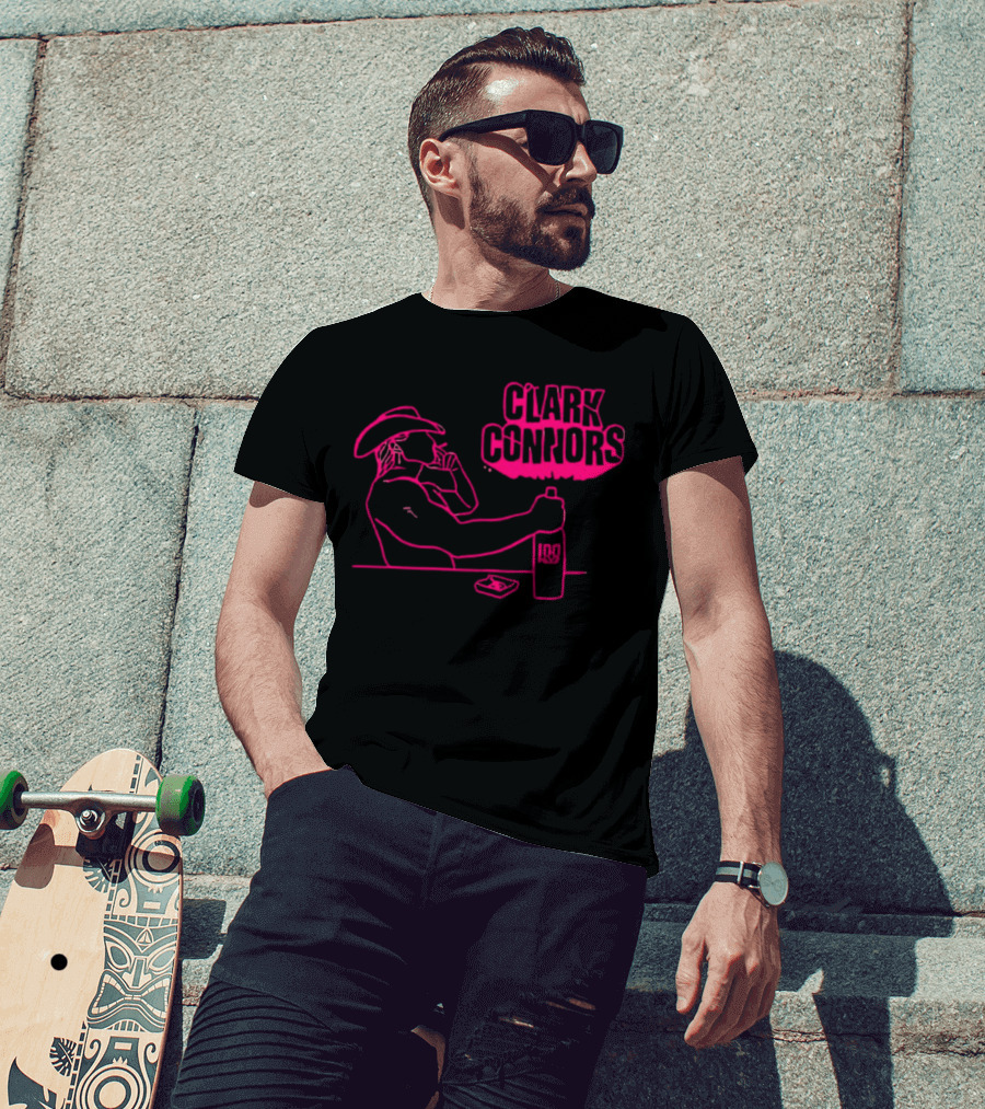 Clark Connors Neon Cowboy Smoking LQD T-Shirt