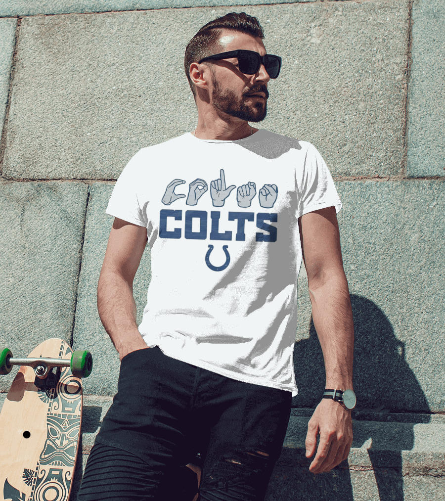 Love Sign With Colts In ASL Indianapolis Colts Football Fan T-Shirt