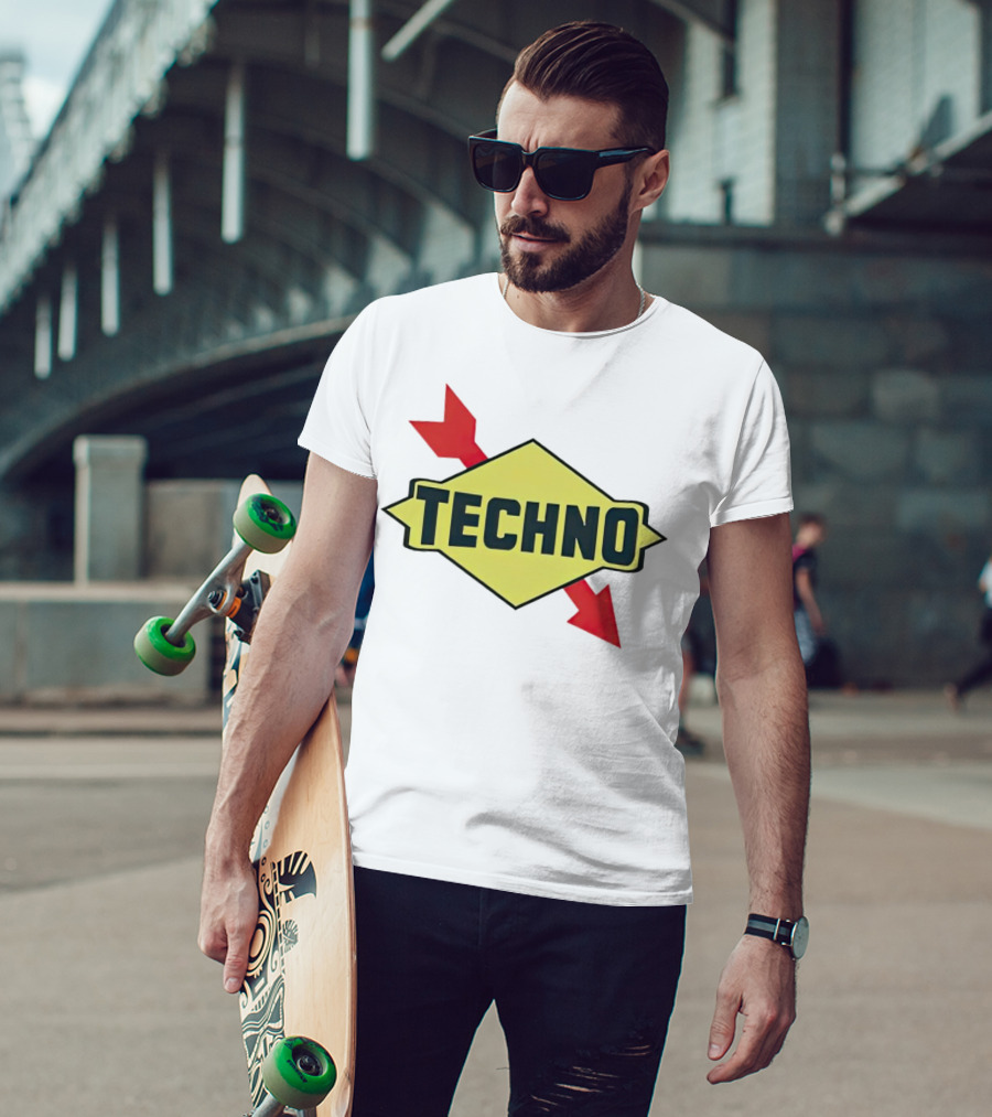 Techno Yellow Diamond Red Arrows T-Shirt