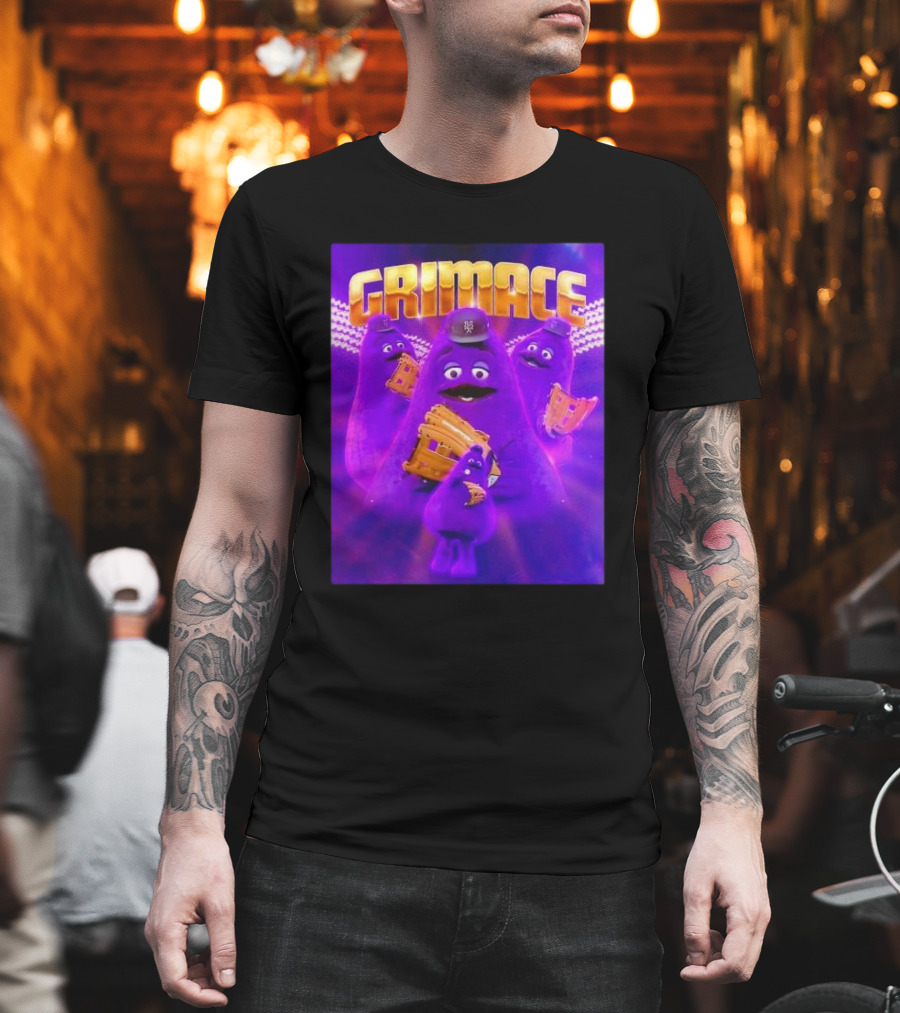 Grimace New York Mets Baseball Mascot Collage Retro T-Shirt