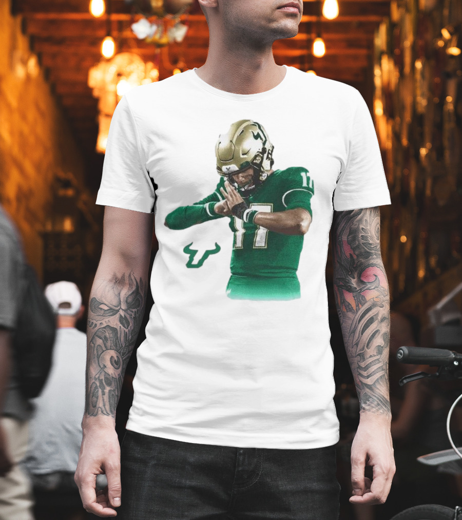 Byrum Brown South Florida Bulls Football 17 Green Jersey T-Shirt