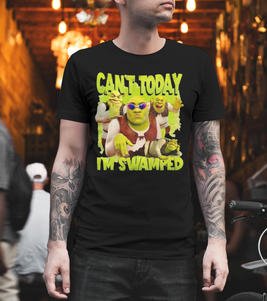 Can't Today I'm Swamped Shrek Meme Sunglasses Dance Moves T-Shirt