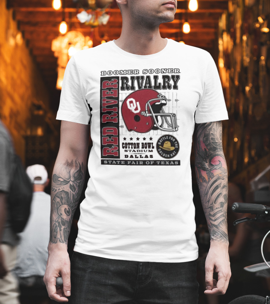 Boomer Sooner Red River Rivalry Cotton Bowl State Fair of Texas Battle for the Golden Hat T-Shirt