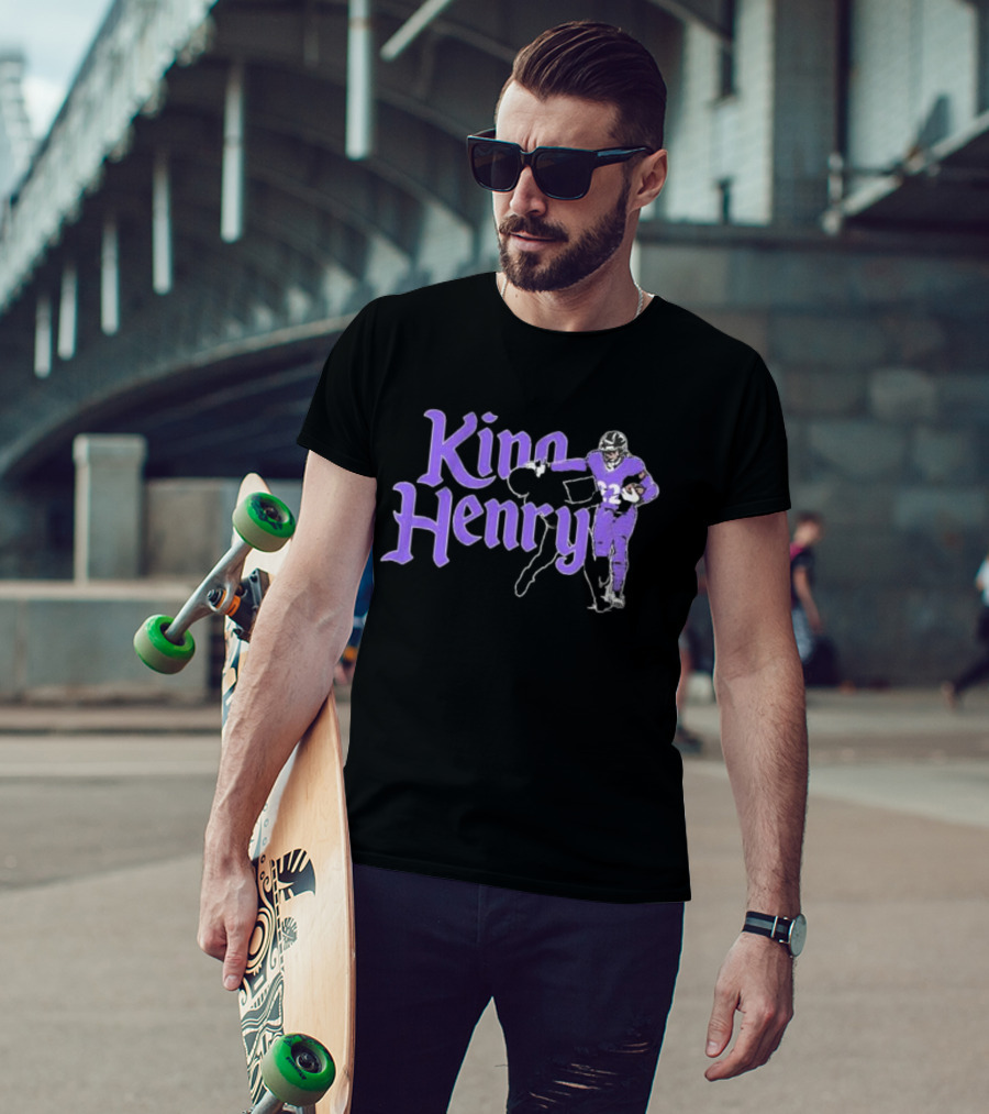 King Henry Derrick Henry Baltimore Ravens Player Number 22 T-Shirt
