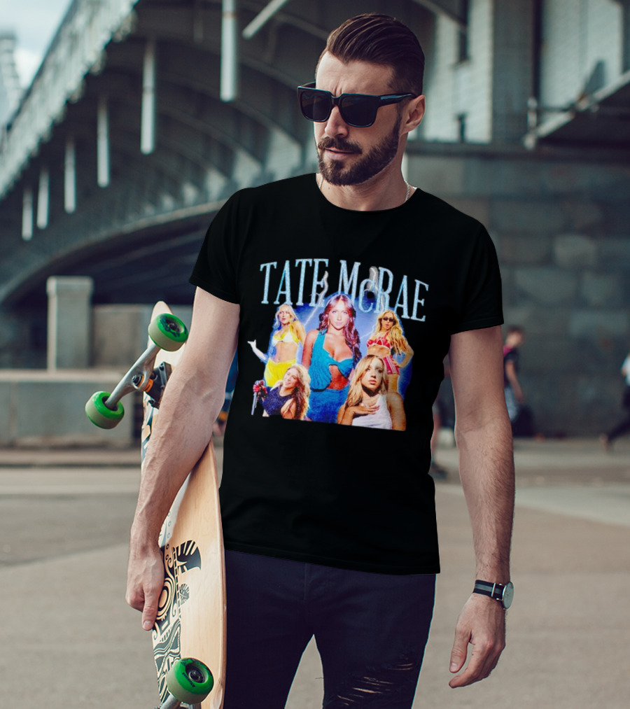 Tate McRae Vintage Retro Multi-Image Collage T-Shirt