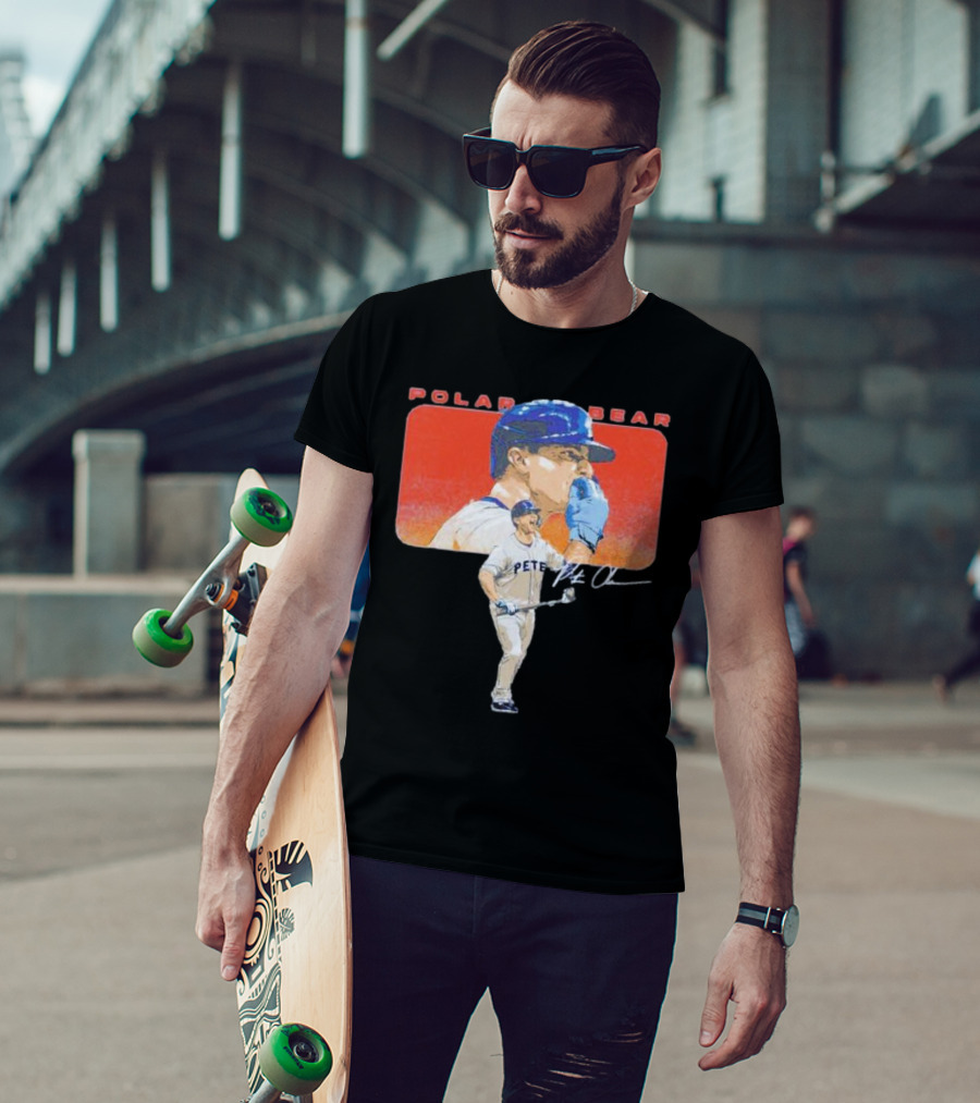 Polar Bear Pete Alonso Chef Kiss New York Mets Signature T-Shirt