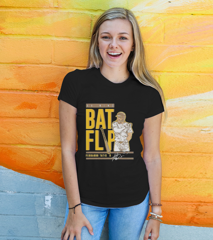 El Nino Bat Flip Fernando Tatis Jr. Signature San Diego Padres T-Shirt