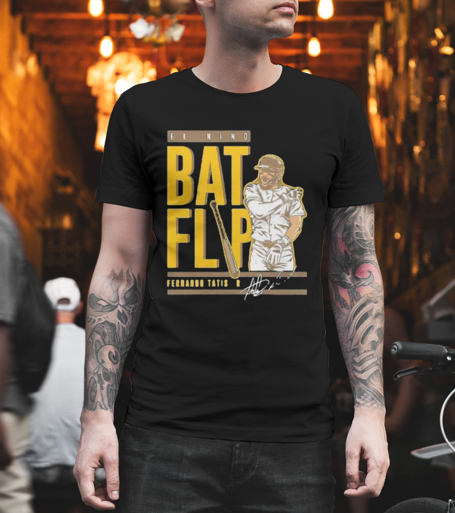 El Nino Bat Flip Fernando Tatis Jr. Signature San Diego Padres T-Shirt