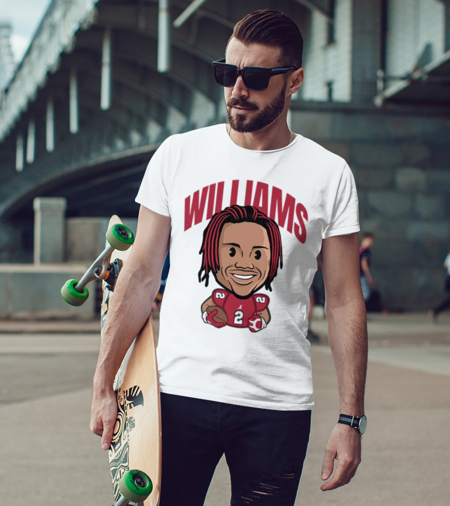 Williams Alabama Crimson Tide Caricature Football Player T-Shirt
