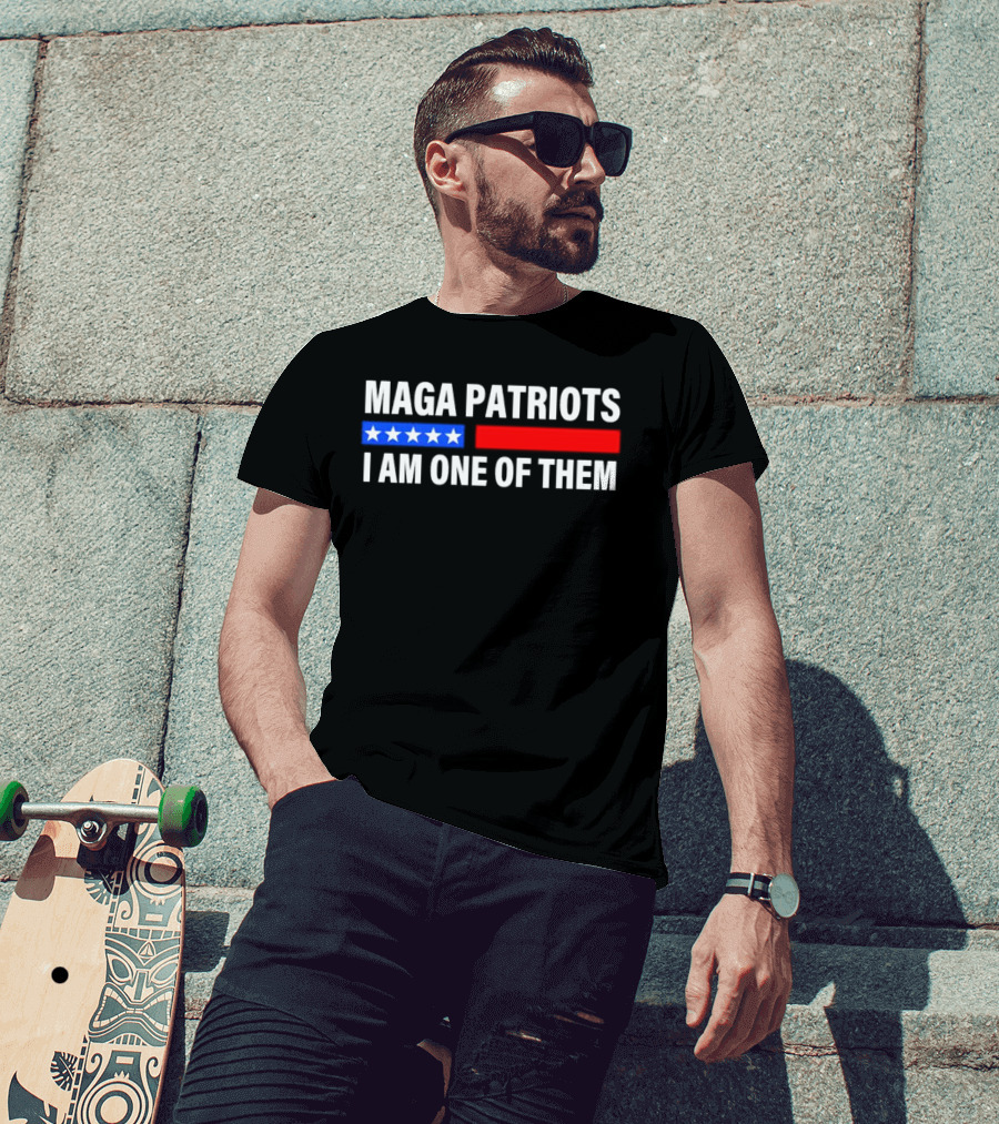 MAGA Patriots I Am One Of Them Stars And Red Blue Stripes T-Shirt