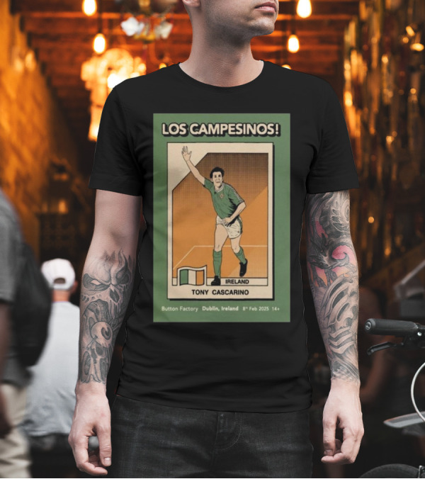 Los Campesinos Tony Cascarino Ireland The Button Factory Dublin Feb 8 2025 T-Shirt Los Campesinos Tony Cascarino Ireland The Button Factory Dublin Feb 8 2025 T-Shirt