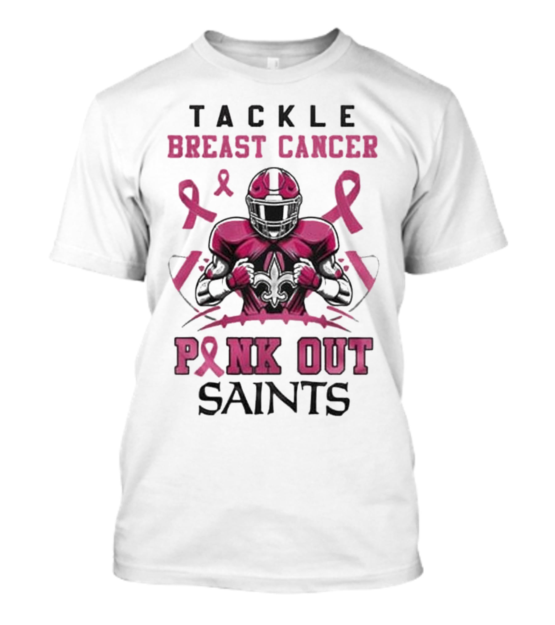New Orleans Saints Tackle Breast Cancer Pink Out T-Shirt