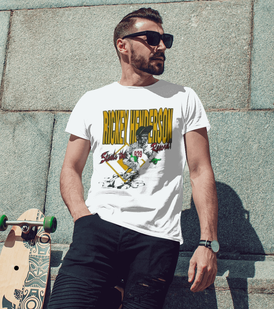Rickey Henderson Steals The 939 Record T-Shirt