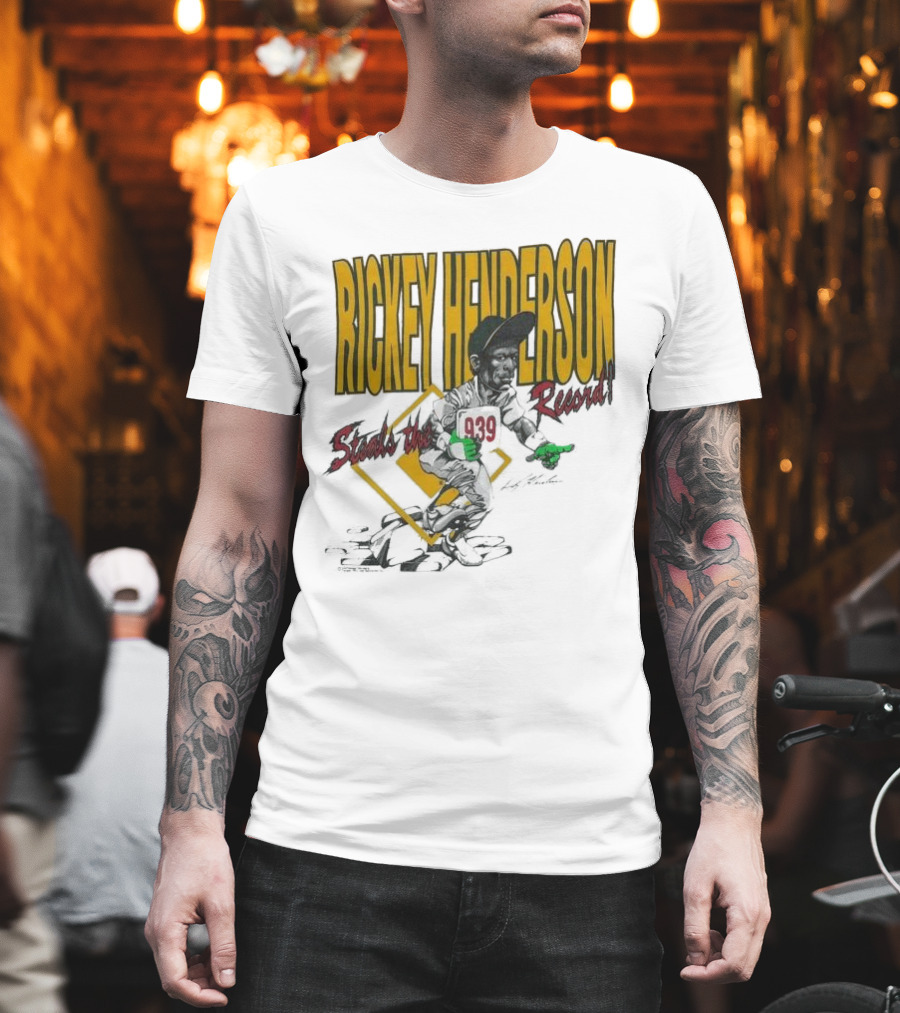 Rickey Henderson Steals the 939 Record T-Shirt