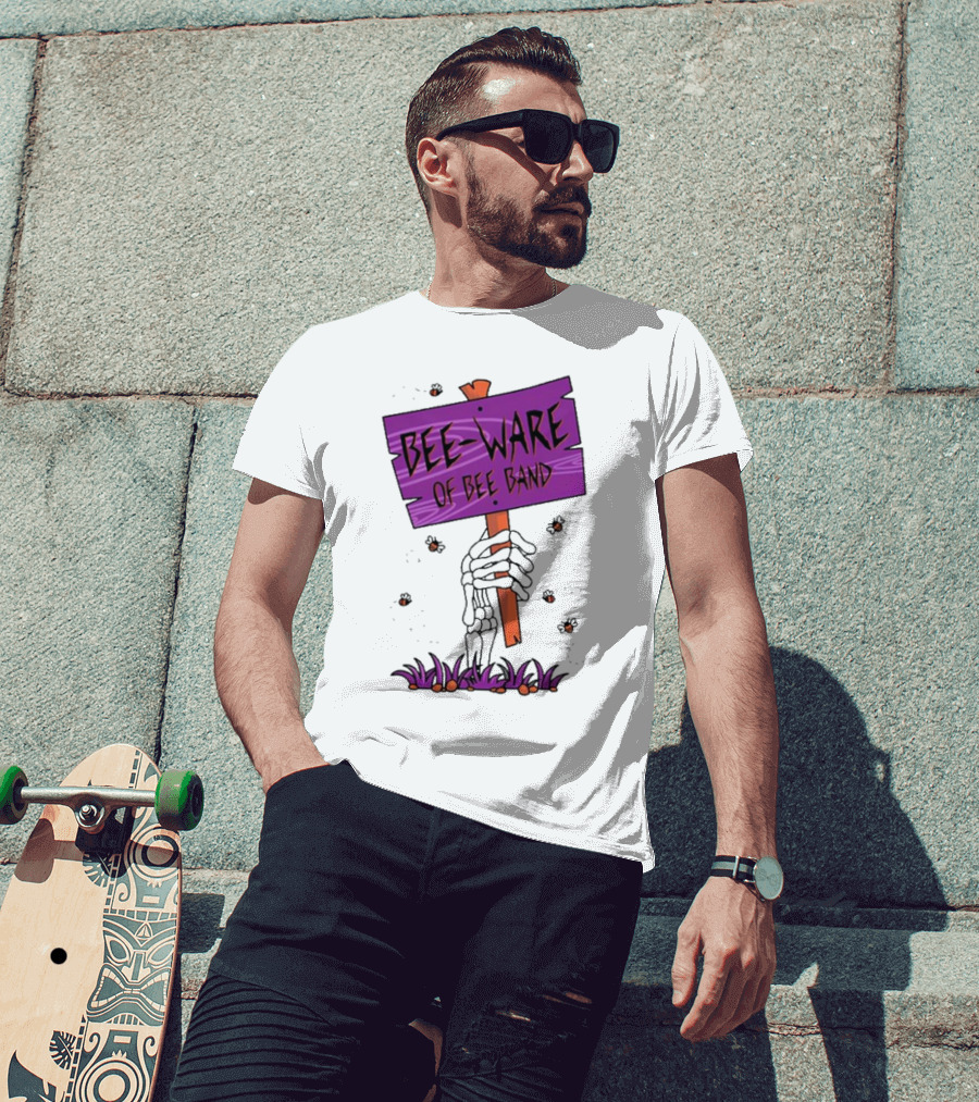 BEE-WARE Of BEE Band Honey Revenge Spooky Sign T-Shirt