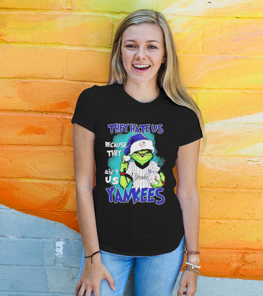 New York Yankees Grinch They Hate Us Because They Ain’t Us Yankees Christmas T-Shirt